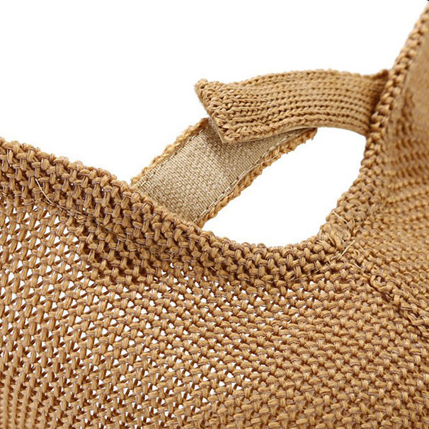 Dark Camel Breathable Visor Straw Hat