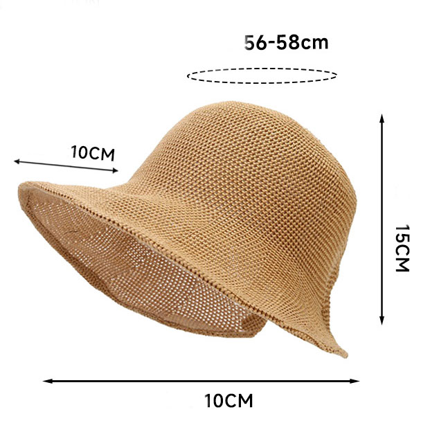 Dark Camel Breathable Visor Straw Hat