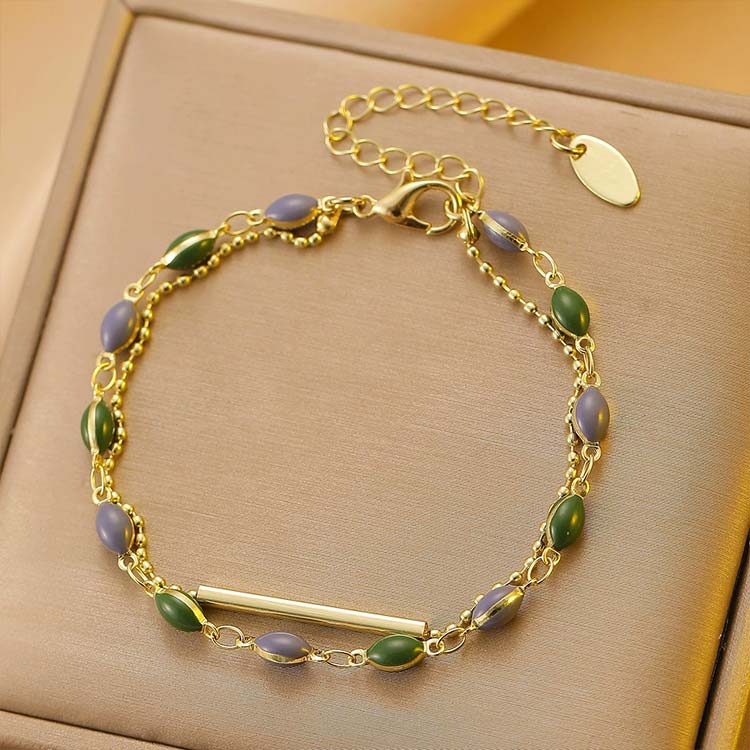 Golden Copper Retro Layered Design Bracelet