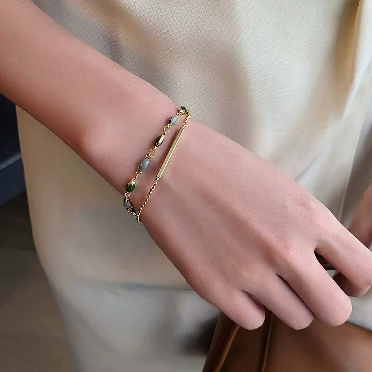 Golden Copper Retro Layered Design Bracelet
