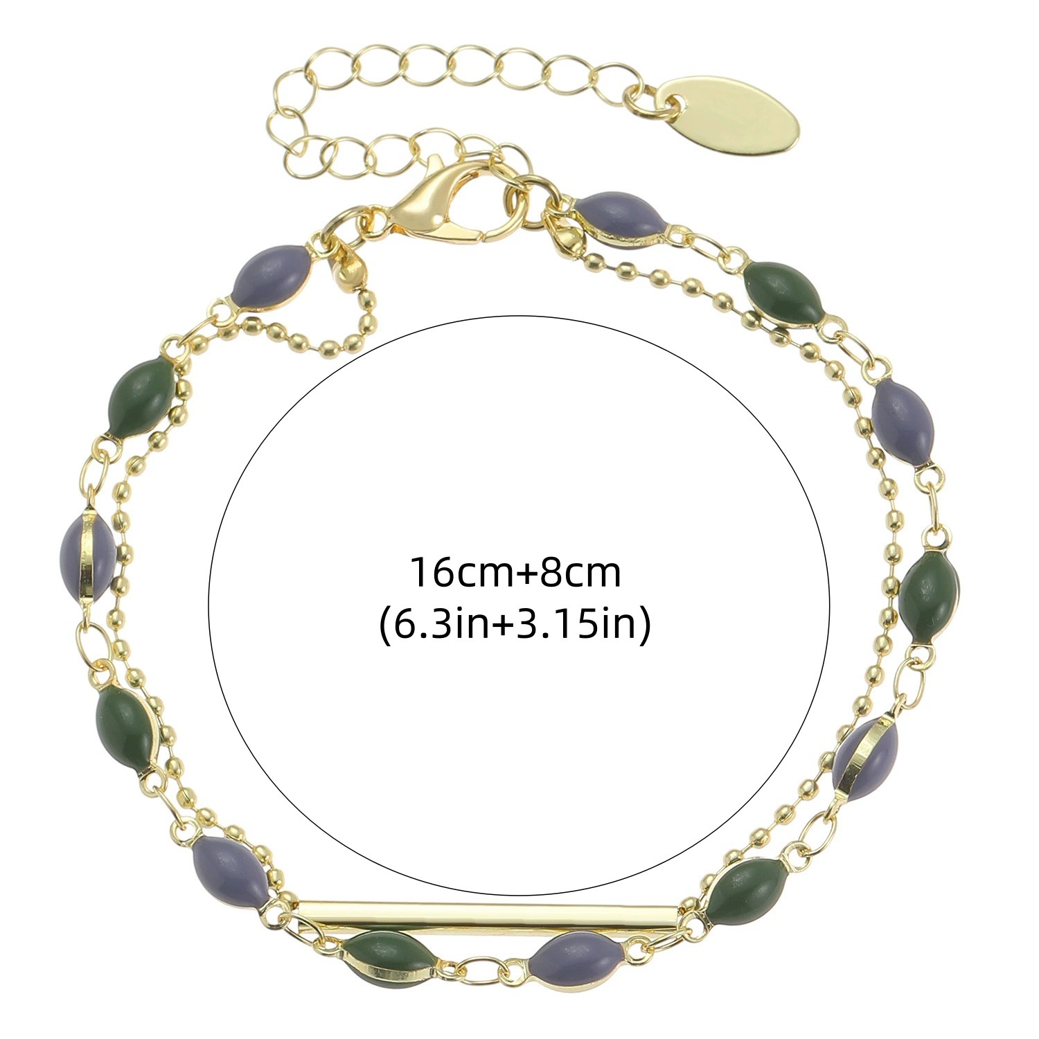 Golden Copper Retro Layered Design Bracelet