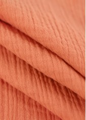 Tummy Coverage Orange Sleeveless V Neck Dress