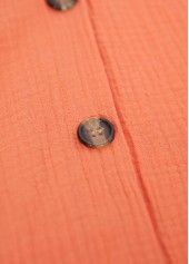 Tummy Coverage Orange Sleeveless V Neck Dress