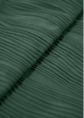 Leaf Print Lace Up Green Tankini Set