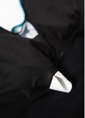 Ombre Drawstring Cyan One Piece Swimdress