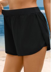 Patchwork Black Criss Cross Tankini Top-No Bottom