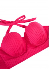 Smocked Hot Pink One Piece Swimwear and Bra