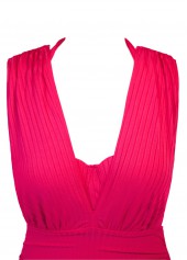 Smocked Hot Pink One Piece Swimwear and Bra