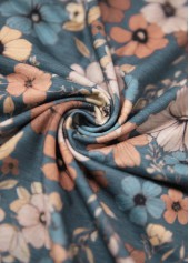 Floral Print Circular Ring Multi Color Sleeveless Tank Top