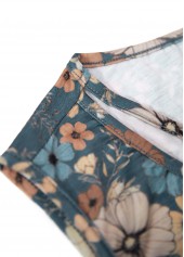 Floral Print Circular Ring Multi Color Sleeveless Tank Top