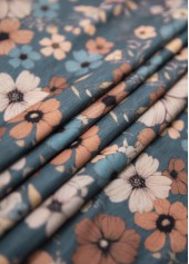 Floral Print Circular Ring Multi Color Sleeveless Tank Top