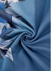 Floral Print Cut Out White Short Sleeve T Shirt