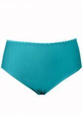 Plus Size Mid Waisted Cyan Floral Print Tankini Set