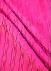 Mid Waisted Jacquard Hot Pink Tankini Set