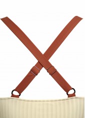 Mid Waisted Tropical Plants Print Criss Cross Tankini Set