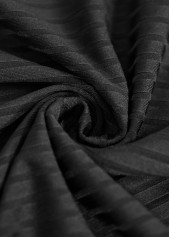 Mid Waisted Two Piece Black Tankini Set