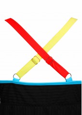 Mid Waisted Two Piece Black Tankini Set