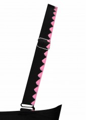 Mid Waisted Jacquard Light Pink Tankini Set