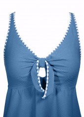 Mid Waisted Floral Print Two Piece Tankini Set