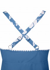 Mid Waisted Floral Print Two Piece Tankini Set