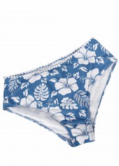 Mid Waisted Floral Print Two Piece Tankini Set