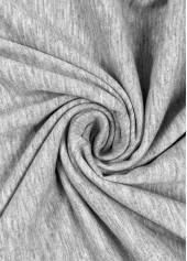 Light Grey Short Sleeve V Neck Tunic T Shirt