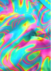 Mid Waisted Ombre Two Piece Multi Color Bikini Set