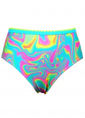 Mid Waisted Ombre Two Piece Multi Color Bikini Set