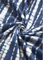 Plus Size Navy Patchwork Fake Two Piece Twinset