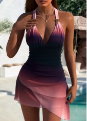 Ombre Multi Color Tankini Top-No Bottom