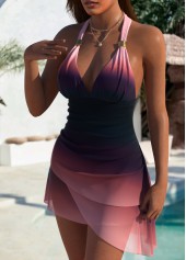 Ombre Multi Color Tankini Top-No Bottom