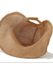 Dark Camel Breathable Visor Straw Hat