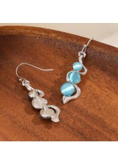 Light Blue Geometric Design Alloy Earrings
