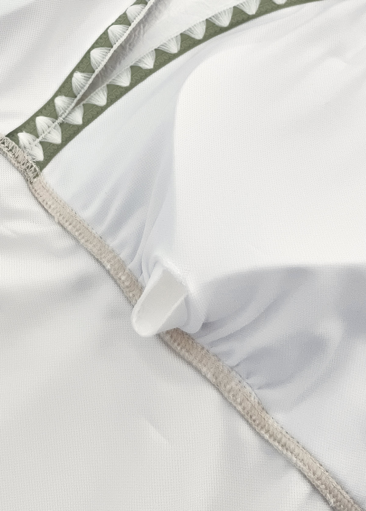 Tropical Plants Print Beige Tankini Set