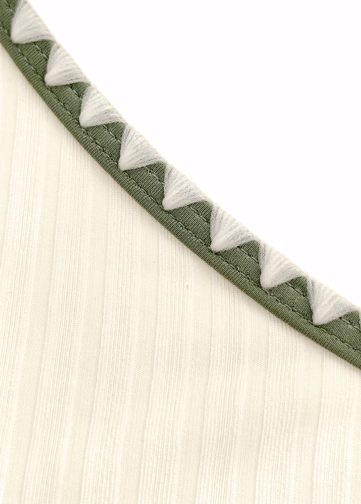 Tropical Plants Print Beige Tankini Set