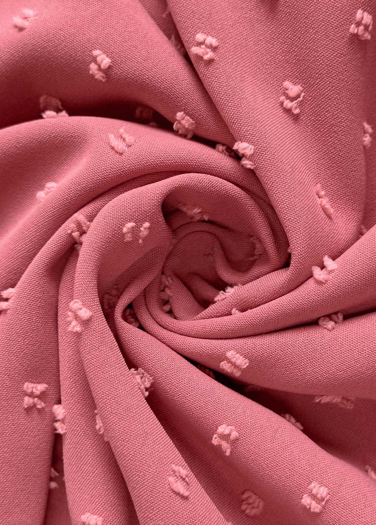 Coral A Line Short Sleeve V Neck Dress