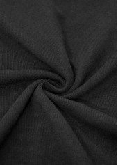 V Neck Pearl Black Short A Line Dress