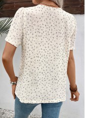 White Short Sleeve Round Neck T Shirt