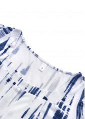 Tie Dye Print White Short Sleeve T Shirt