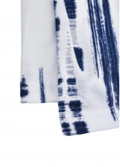 Tie Dye Print White Short Sleeve T Shirt