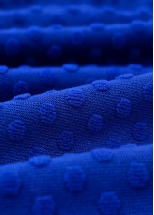 Mid Waisted Tropical Plants Print Royal Blue Tankini Set