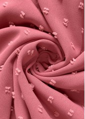 Coral A Line Short Sleeve V Neck Dress