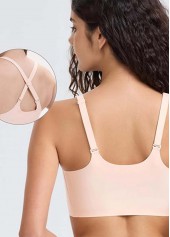 V Neck Skin Color Push-up Bra