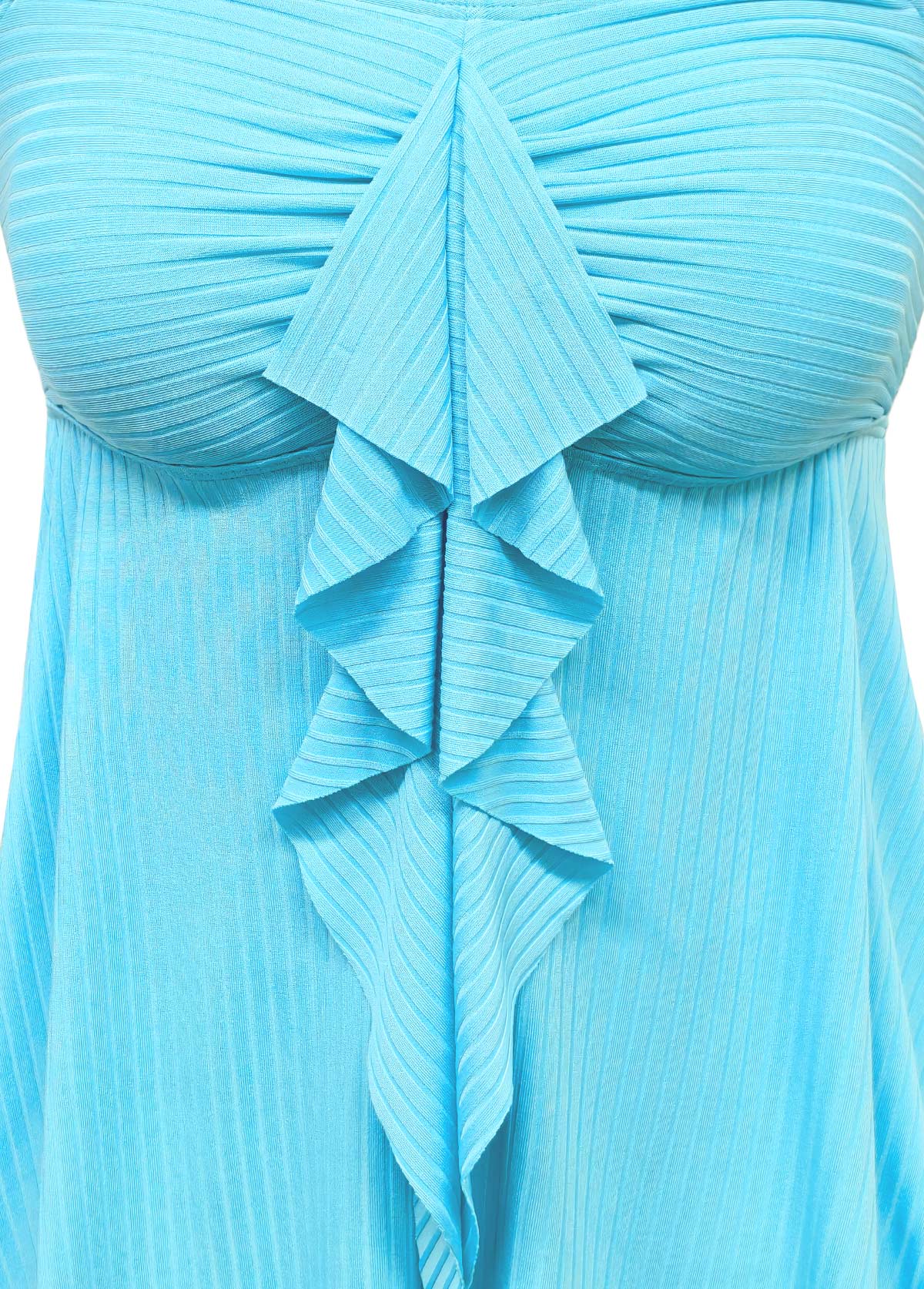 Tropical Plants Print Ruffle Jacquard Tankini Set