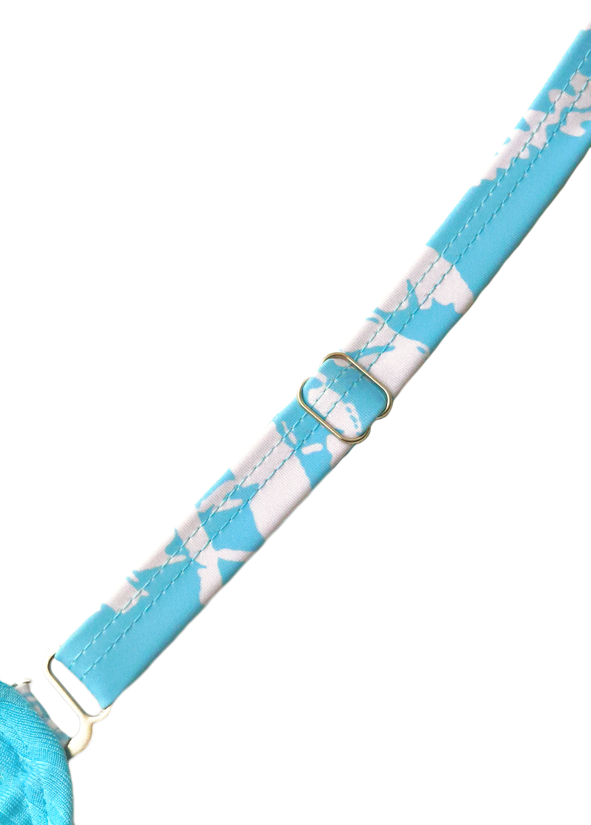 Tropical Plants Print Ruffle Jacquard Tankini Set