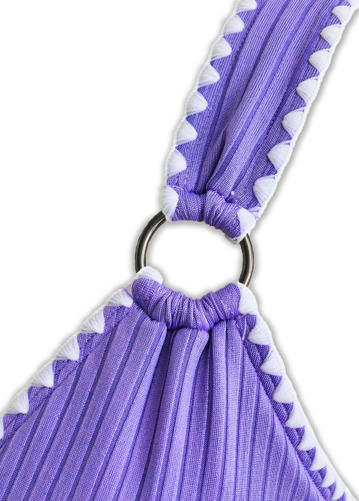 High Waisted Floral Print Light Purple Tankini Set