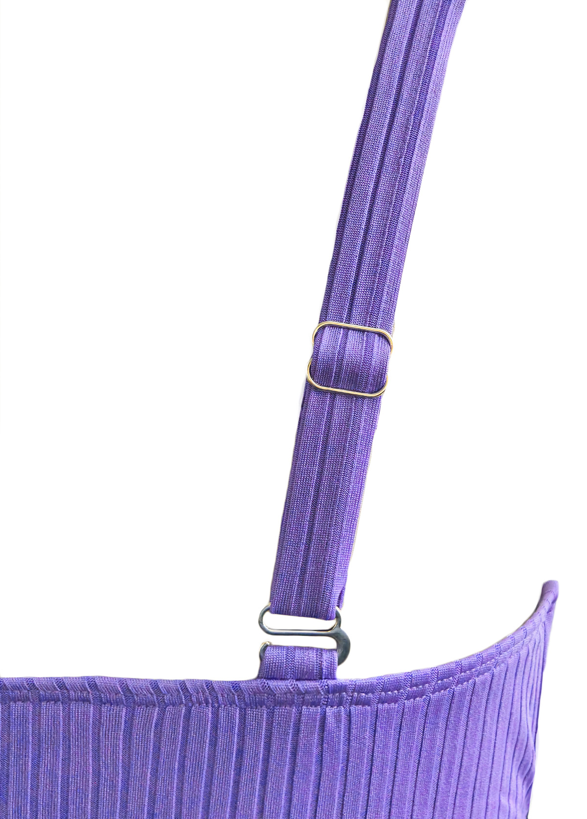 High Waisted Floral Print Light Purple Tankini Set