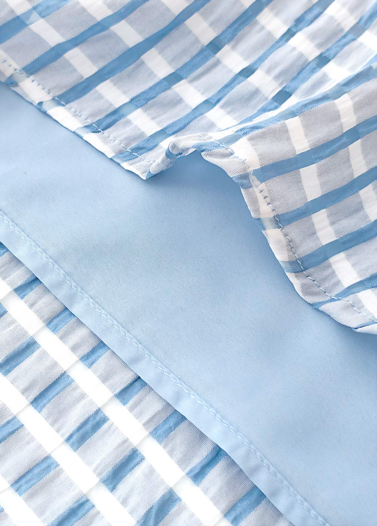 Light Blue Short A Line Sleeveless V Neck Dress