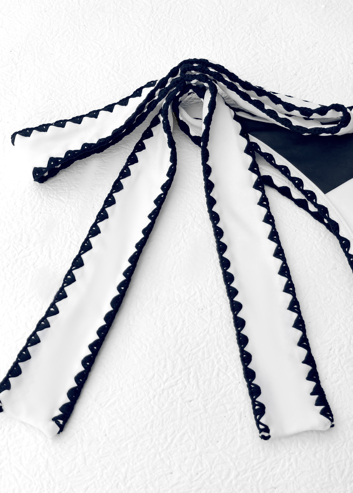 Striped Black High Elasticity One Piece Swimwear