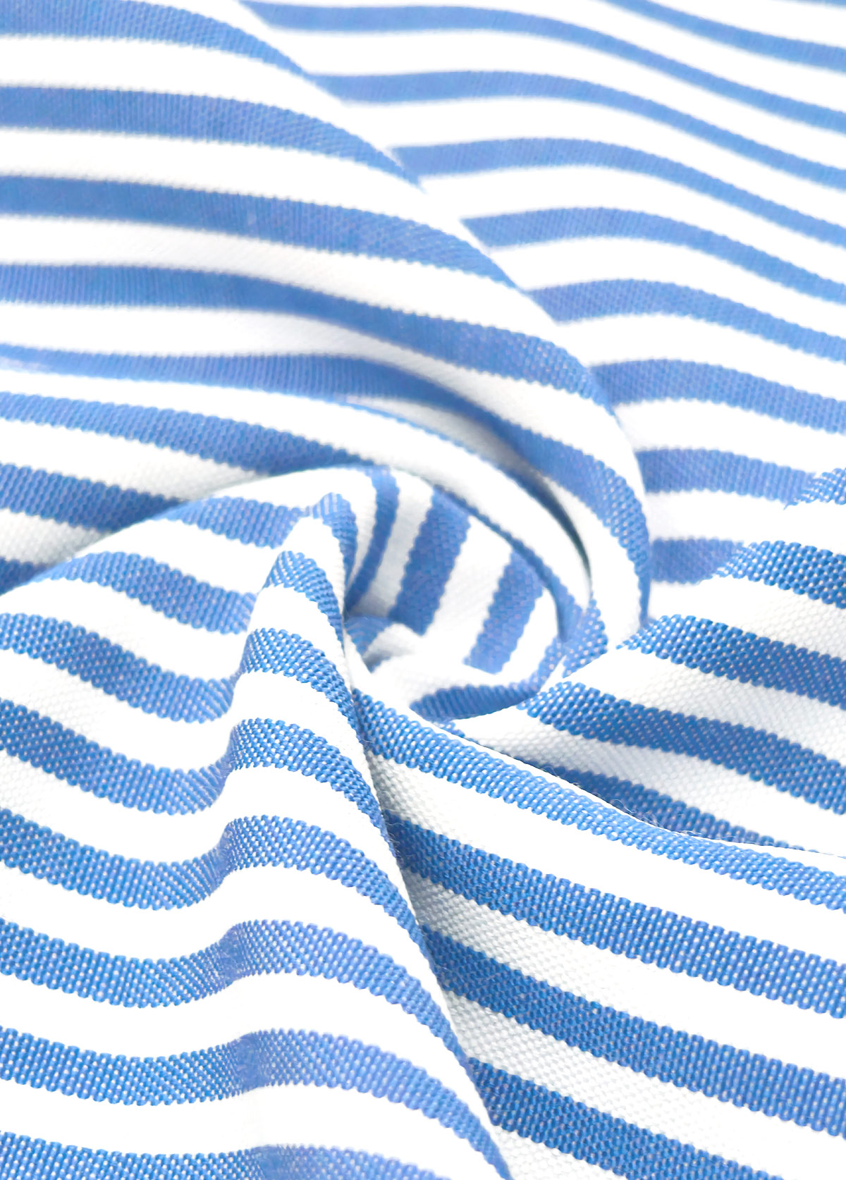 Striped Blue Short Sleeve Square Neck T Shirt